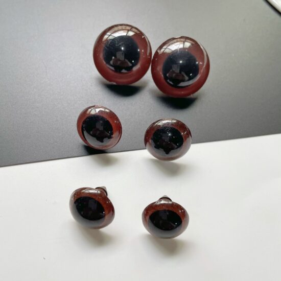 Brown Crystal Eyes and Nose Joints for Teddy Bear and Plush Toy DIY Projects