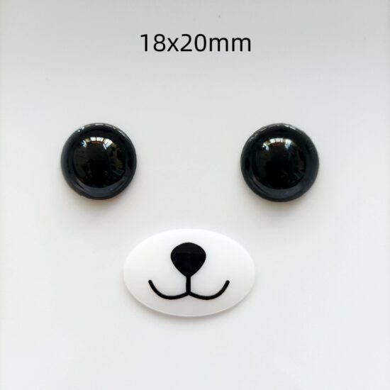 Teddy Ball Eye Cartoon Accessories – Plush Charms for Kids Hair Clips and DIY Craft