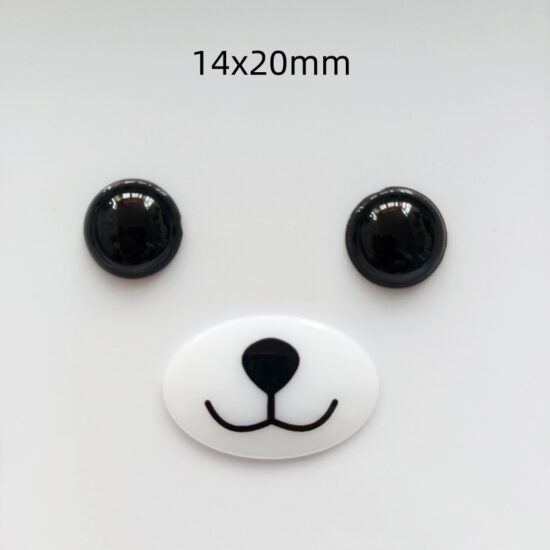 Teddy Ball Eye Cartoon Accessories – Plush Charms for Kids Hair Clips and DIY Craft