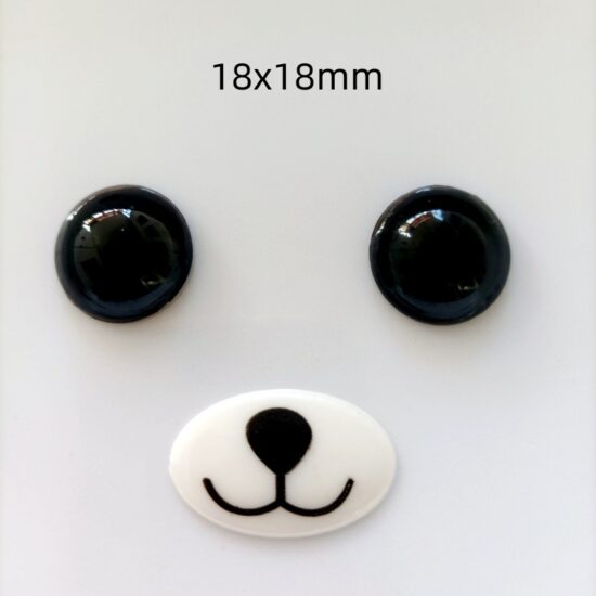 Teddy Ball Eye Cartoon Accessories – Plush Charms for Kids Hair Clips and DIY Craft