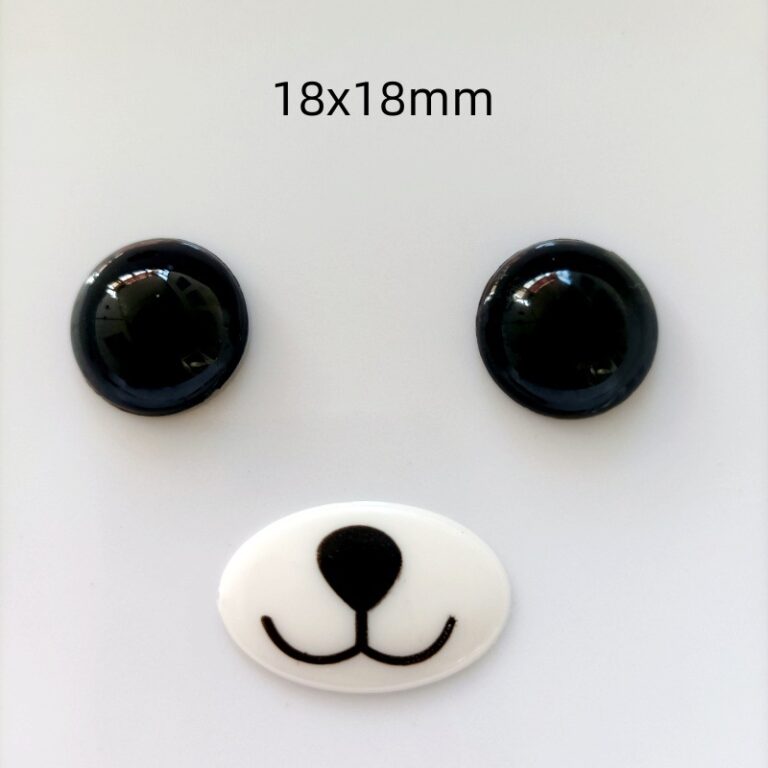 Teddy Ball Eye Cartoon Accessories – Plush Charms for Kids Hair Clips and DIY Craft