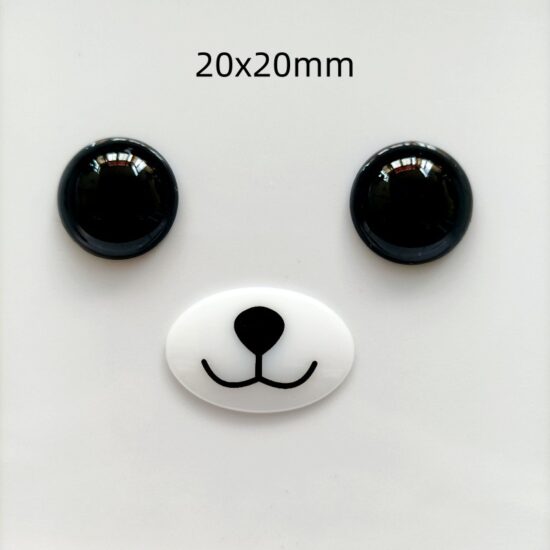 Teddy Ball Eye Cartoon Accessories – Plush Charms for Kids Hair Clips and DIY Craft
