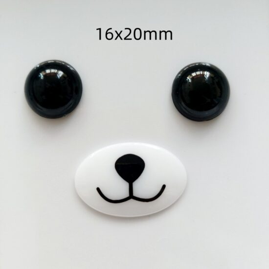 Teddy Ball Eye Cartoon Accessories – Plush Charms for Kids Hair Clips and DIY Craft