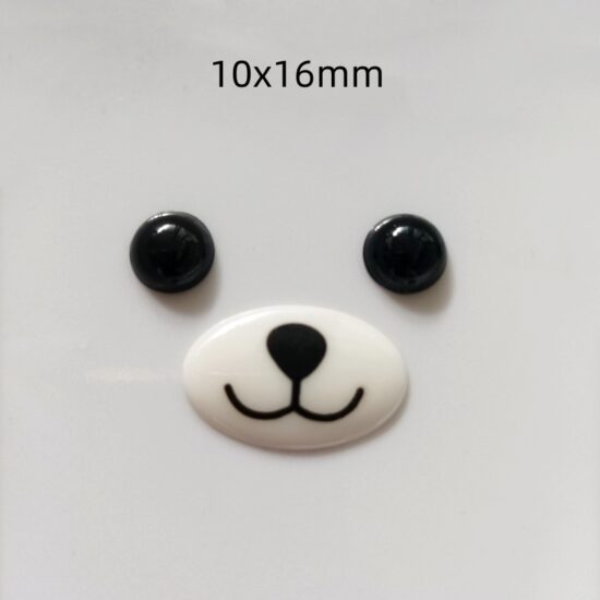Teddy Ball Eye Cartoon Accessories – Plush Charms for Kids Hair Clips and DIY Craft