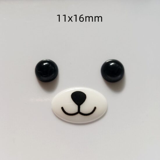 Teddy Ball Eye Cartoon Accessories – Plush Charms for Kids Hair Clips and DIY Craft