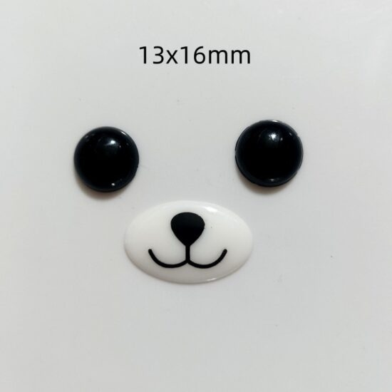 Teddy Ball Eye Cartoon Accessories – Plush Charms for Kids Hair Clips and DIY Craft