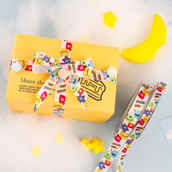 Cartoon satin ribbon for Children's Day DIY bows and kindergarten gifts

