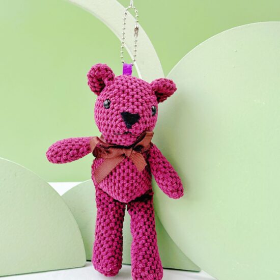 Colorful Mini Teddy Bear Plush Toy Keychains for Claw Machine & Gifts