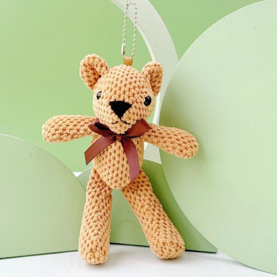 Colorful Mini Teddy Bear Plush Toy Keychains for Claw Machine & Gifts