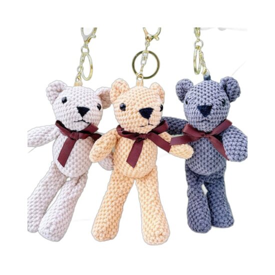 Colorful Mini Teddy Bear Plush Toy Keychains for Claw Machine & Gifts