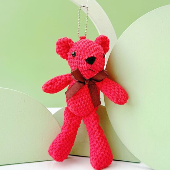 Colorful Mini Teddy Bear Plush Toy Keychains for Claw Machine & Gifts