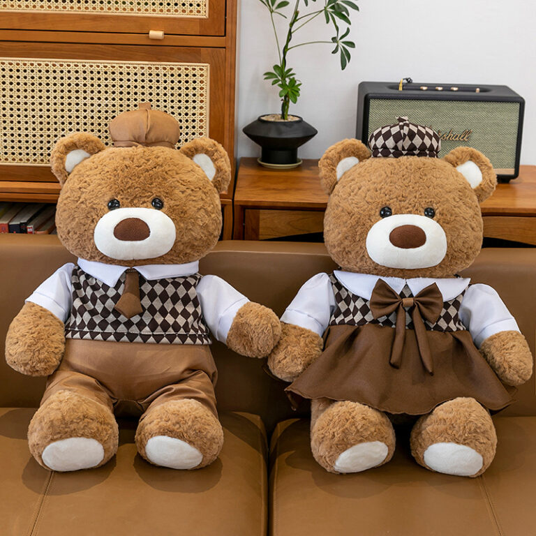 Couple Teddy Bear Plush Dolls – Large Wedding Plush Bears for Romantic Gifts