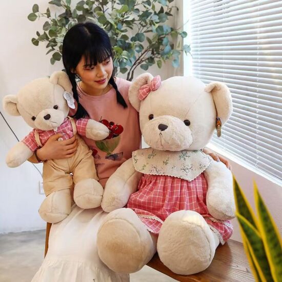 Dressed Teddy Bear Couple Plush Dolls Valentine's Gift
