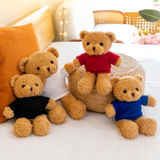 Custom Teddy Bear Plush Toy with Printed T-Shirt for Events and Promotions