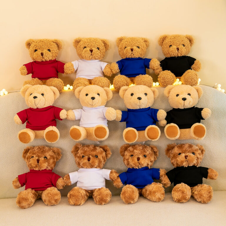 Custom Teddy Bear Plush Toy with Printed T-Shirt for Events and Promotions