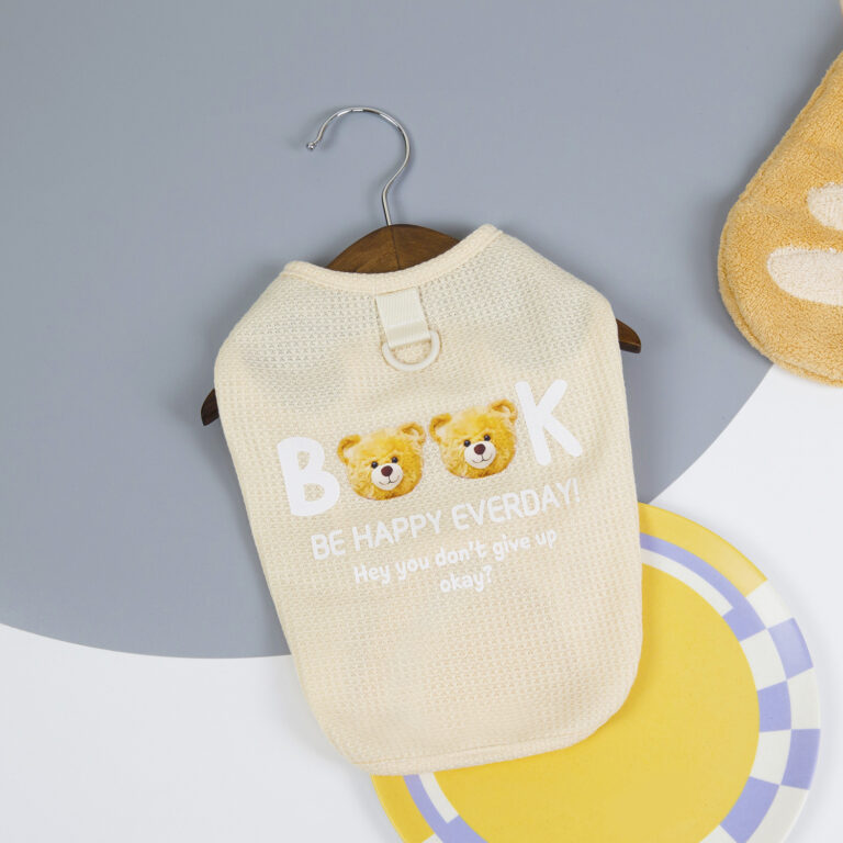 Summer pet vest for small dogs and cats with 25BOOK bear design