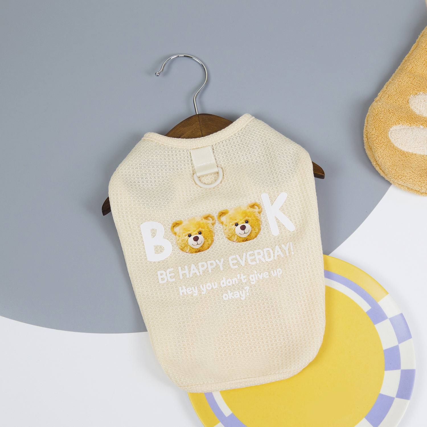 Summer pet vest for small dogs and cats with 25BOOK bear design