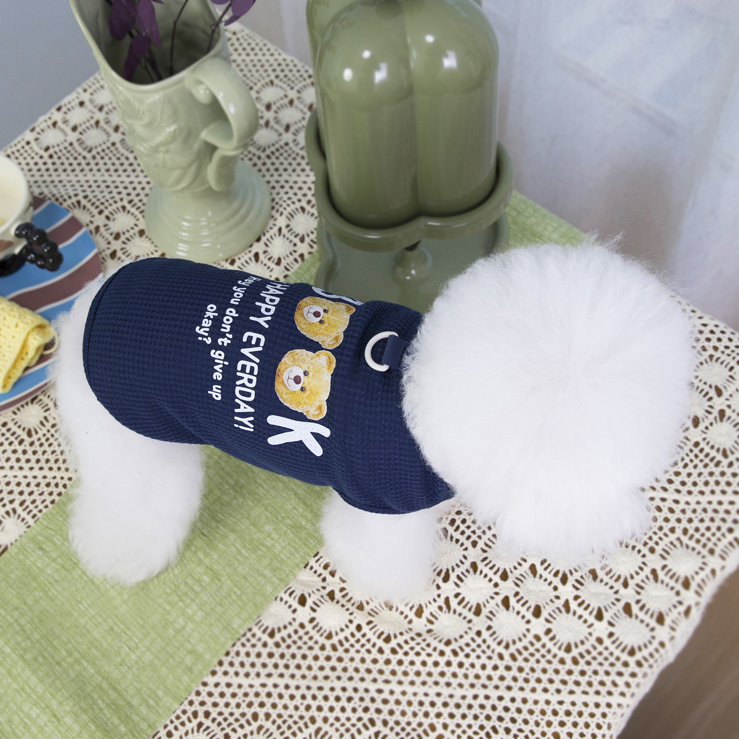 Summer pet vest for small dogs and cats with 25BOOK bear design