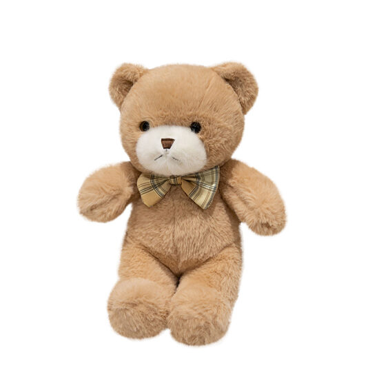 Soft Plush Bow-Tie Teddy Bear Toy – Cute Stuffed Animal Doll for Girls