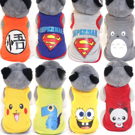 Cartoon summer pet vest for small dogs and cats