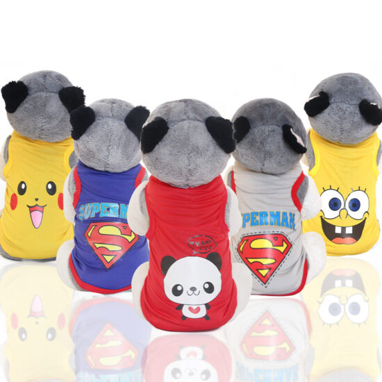 Cartoon summer pet vest for small dogs and cats