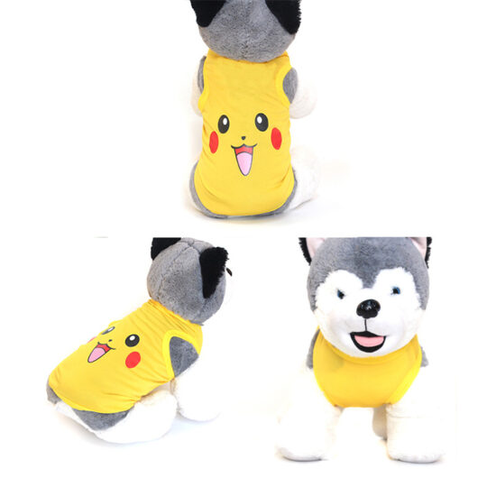 Cartoon summer pet vest for small dogs and cats