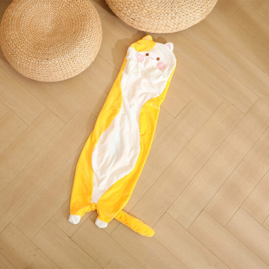  Long Cat Plush Pillow Shell – Unstuffed Soft Toy Skin for DIY and Manufacturing
