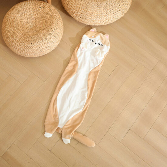  Long Cat Plush Pillow Shell – Unstuffed Soft Toy Skin for DIY and Manufacturing