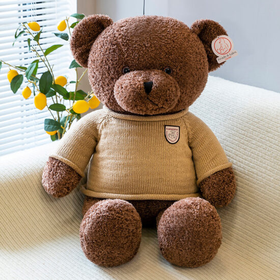Cute Couple Teddy Bear Plush Toys – Large Sweater Bear Hug Pillow for Gifts