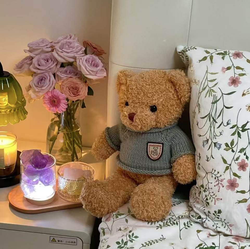 Soft dressed teddy bear plush toy for kids and gifts