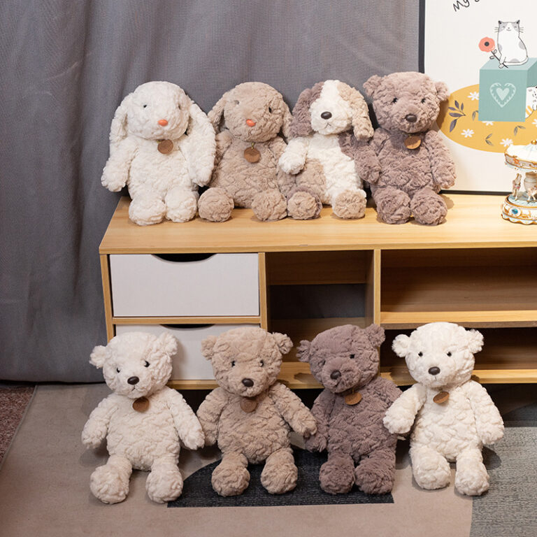 Cute plush bunny toy with floppy ears and a sweet expression, perfect gift for kids or Valentine's Day