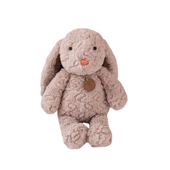 Cute plush bunny toy with floppy ears and a sweet expression, perfect gift for kids or Valentine's Day