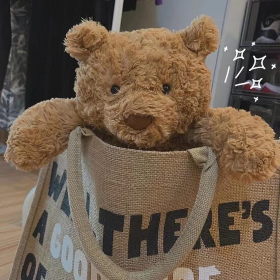 Cute Funny Barcelona Bear Plush Toy Soft Teddy Bear Pillow Large Stuffed Animal Gift