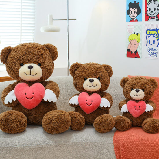 Heart-hugging teddy bear plush toy – Valentine’s gift