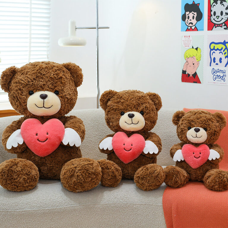 Heart-hugging teddy bear plush toy – Valentine’s gift