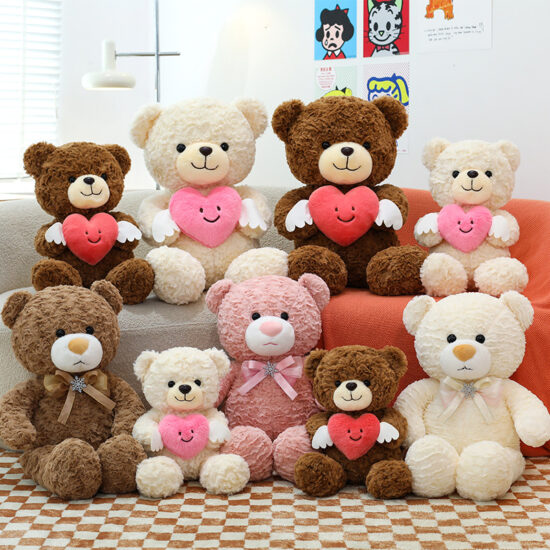 Heart-hugging teddy bear plush toy – Valentine’s gift