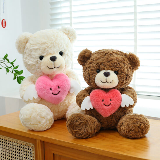 Heart-hugging teddy bear plush toy – Valentine’s gift