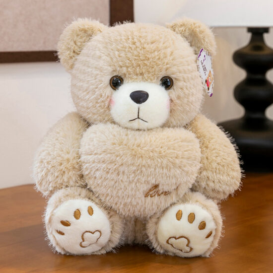 Cute Heart Hugging Teddy Bear Plush Toy – Perfect Valentine's Day Gift, Birthday Gift for Girls