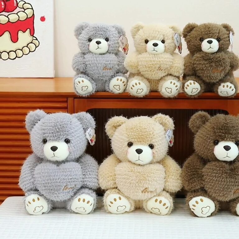 Cute Heart Hugging Teddy Bear Plush Toy – Perfect Valentine's Day Gift, Birthday Gift for Girls