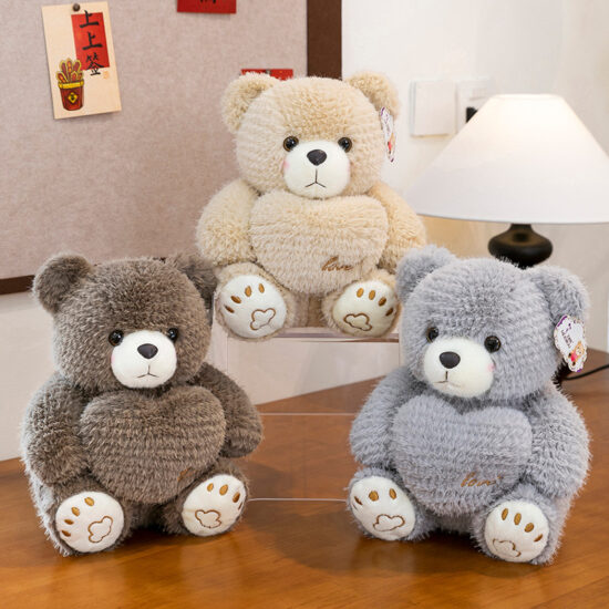 Cute Heart Hugging Teddy Bear Plush Toy – Perfect Valentine's Day Gift, Birthday Gift for Girls