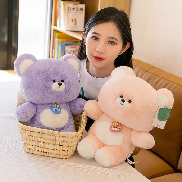 Lavender-scented teddy bear plush toy for children with calming pillow function