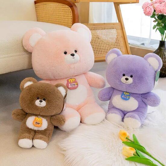 Lavender-scented teddy bear plush toy for children with calming pillow function