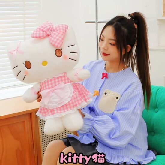 Cute Maid Cat Plush Doll Gift for Girls