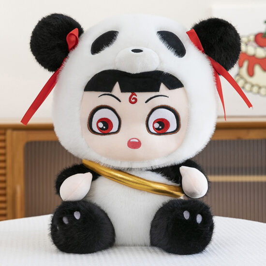 Panda Nezha Plush Toy – Large Aobing Dragon Doll for Kids Birthday Gift

