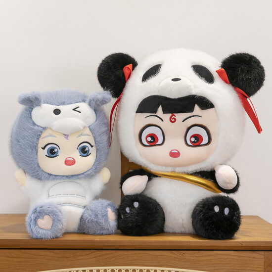 Panda Nezha Plush Toy – Large Aobing Dragon Doll for Kids Birthday Gift

