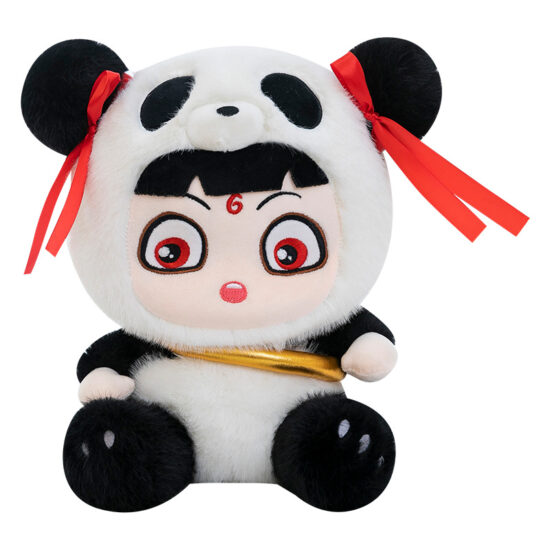 Panda Nezha Plush Toy – Large Aobing Dragon Doll for Kids Birthday Gift

