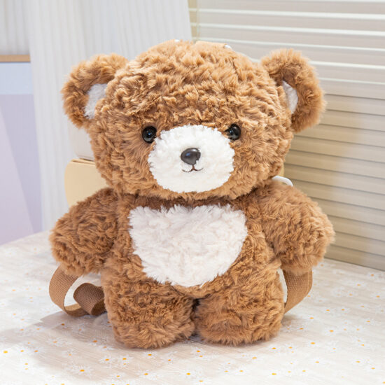 Cute Plush Lion Bear Doll Bag – Soft Stuffed Toy Gift for Girls