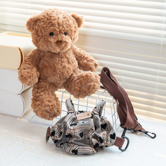 Cute Plush Lion Bear Doll Bag – Soft Stuffed Toy Gift for Girls