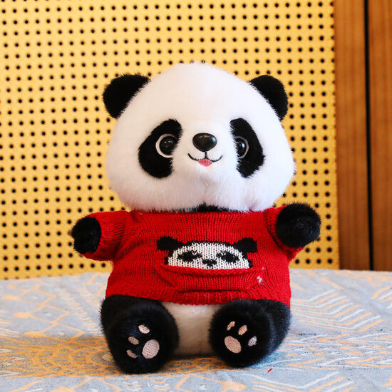 Cute Plush Panda Stuffed Animal for Kids – Realistic Panda Doll Gift Toy