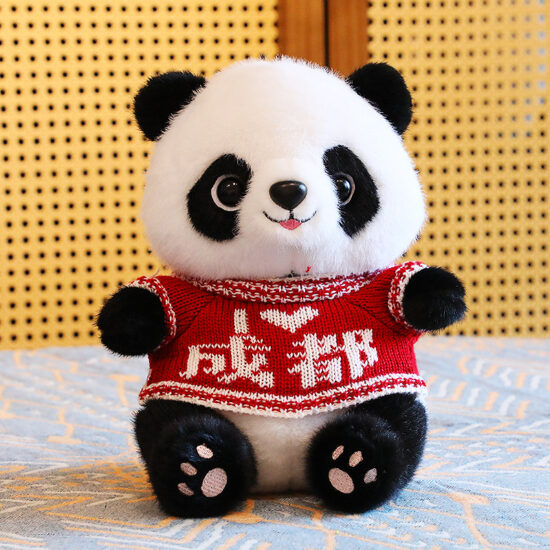 Cute Plush Panda Stuffed Animal for Kids – Realistic Panda Doll Gift Toy
